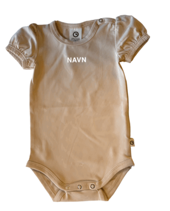 Msli Bodystocking med Navnetryk - Kortærmet Balsam Rose