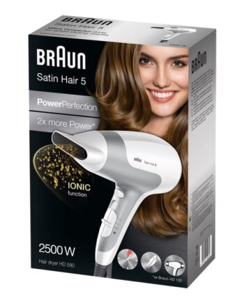 Hvid 2500W Hårtørrer fra Braun - Fantastisk Tilbud!