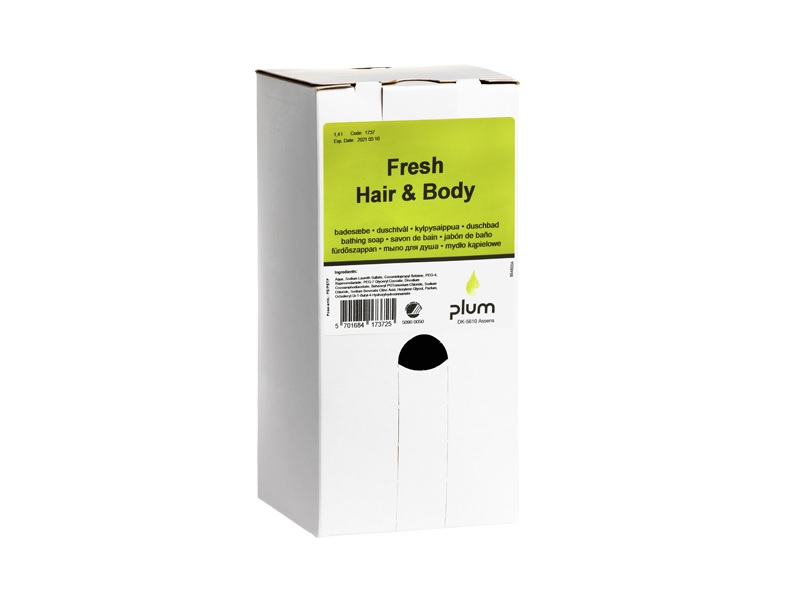 Plum Fresh Cremesæbe til Hår & Krop - 4 L Bag-in-Box