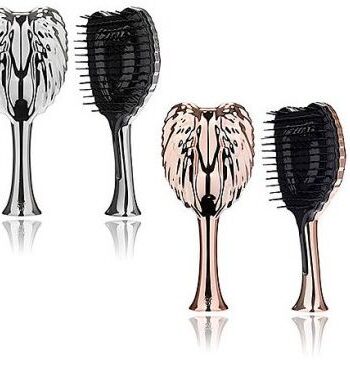 Lyserød Tangle Angel Pro Hårbørste med Guld Finish