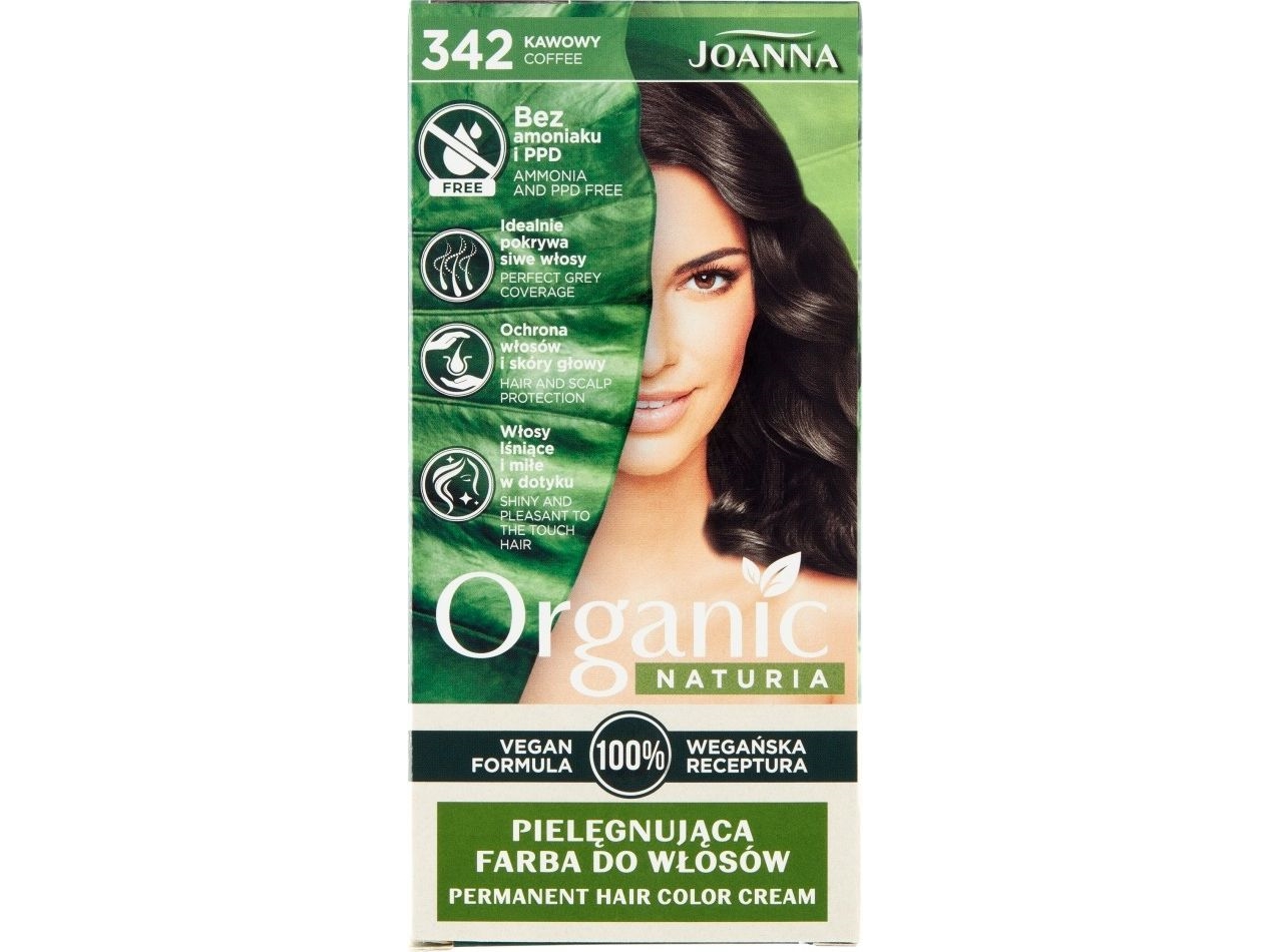 JoannaNaturia Økologisk Ammoniakfri Hårfarve - 342 Kaffe