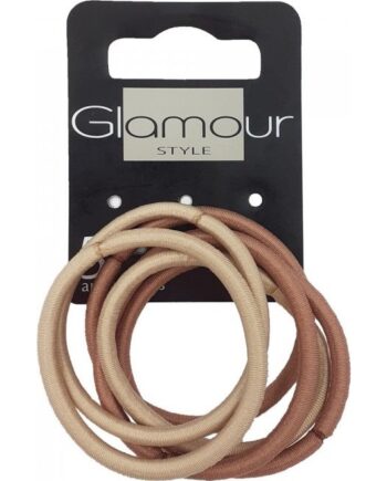 Glamourhair Elastikker Uden Metal Beige 6 Stk.