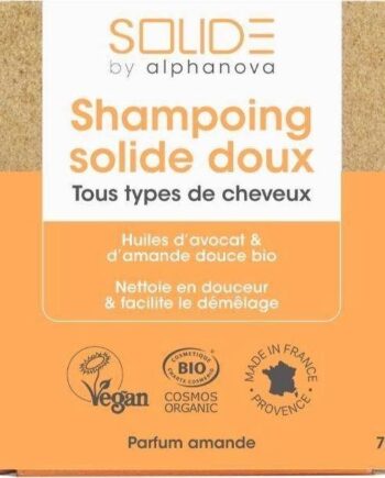 Alphanova Solid Ankel Shampoo 75g - Bæredygtig Hårpleje Tilbud