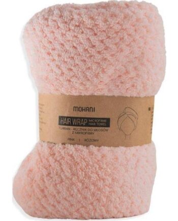 Lyserød Mohani Mikrofiber Hår Wrap Turban - Tilbud!