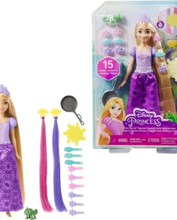 Disney Prinsesse Rapunzel Dukke med Eventyrhår - Fantastisk Gave!