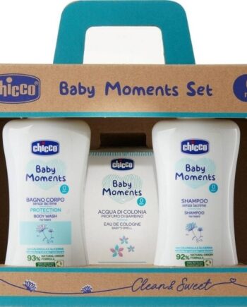 Chicco Baby Moments Plejesæt: Badlotion, Shampoo & Parfume