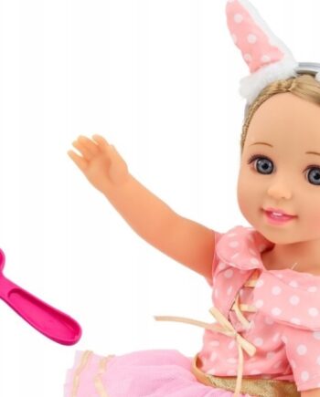 Lyserød Dukke Kjole med Børste - Ideel til Leg og Styling