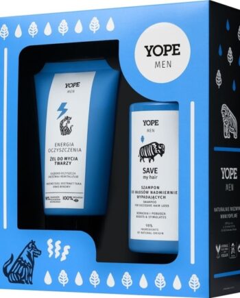 YopeSet Men Wood Ansigtsvask & Hårshampoo - 150ml & 300ml