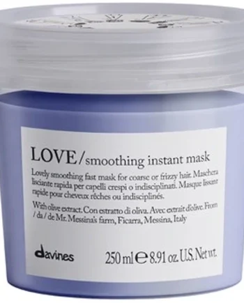Davines LOVE Glat Instant Maske 250 ml - Hårkur til kruset hår