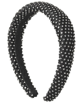Sort Hårbøjle med Sten - Perfekt til Fest!
