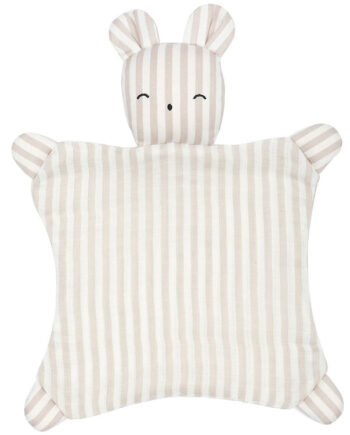 Hvid Musselin Sutteklud med Striber - Balsam Cream Cashmere