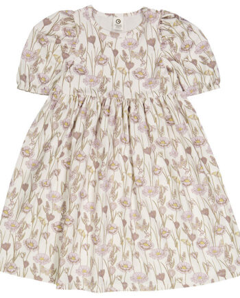 Elegant Hvid Müsli Kjole – Perfekt til Hverdag og Fest