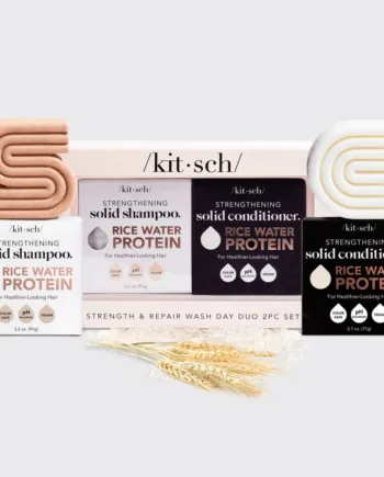 Kitsch Pakke med Rice Water Shampoo og Conditioner Bar