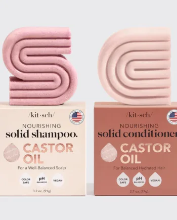 Kitsch Castor Oil Shampoo & Balsam Sæt til Sundt Hår