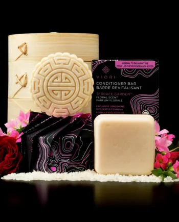 Viori Terrassehave Sæt: Sæbeholder, Shampoo & Balsam