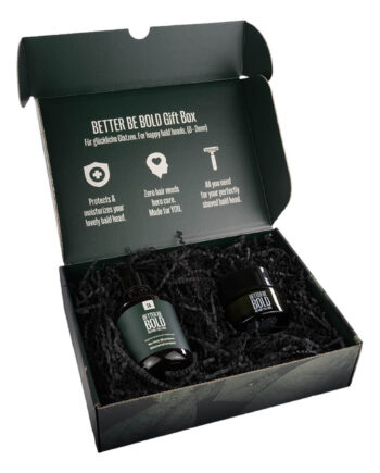 Gaveæske med Shampoo & Hovedbundscreme til Skaldede Mænd