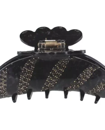 Stær Agnes Hårklemme Mørkegrå med Sten - Elegant Design