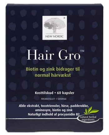 Hår Gro Kapsler – Støt Hårvækst med Biotin og Zink