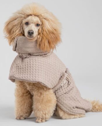 Hurtigtørrende Mikrofiber Badekåbe til Hunde - Effektiv Pleje