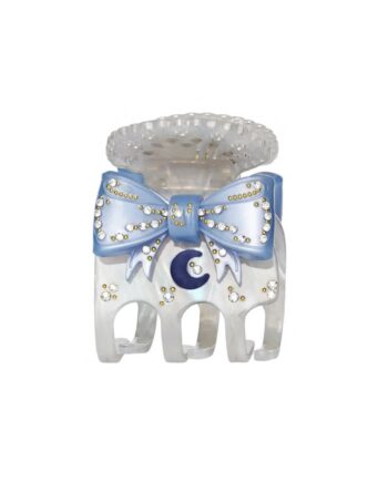 Blå Maanesten Hårklemme Ruku - Smuk Hårklips i Rainbow