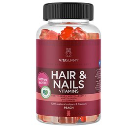 Vitayummy Hair & Nails Peach Gum - Skønhedstilbud!